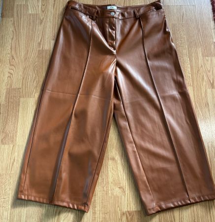 C&A Leder Hose Braun | NEU