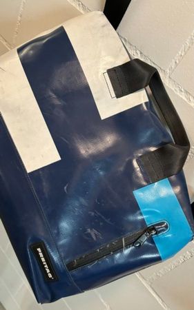 FREITAG Laptoptasche ROY F302 blau/weiss