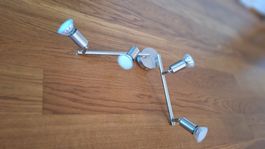 Deckenleuchte 4-flammig Metall silber gebraucht