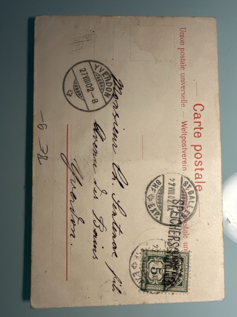 Cartoline postali: Jungfraubahn Müller & Trüb Litho 1902 – Usato da Wettingen venduto da OttoNeuerName 1