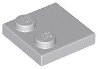 Lego 14x Platten 2x2 mit 2 Noppen (33909) hellgrau