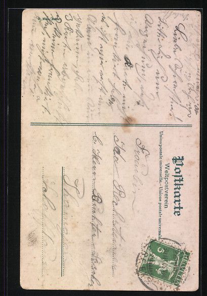 Cartoline postali: Appenzeller Senn mit Pfeife vor einer Ge – Usato da Berlin venduto da bartko-reher 1