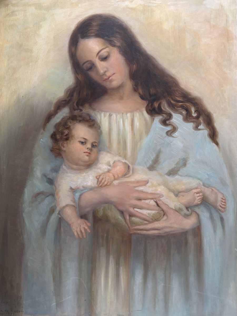 Dipinti: Gemälde, Madonna mit Kind. – Usato da Biberist venduto da Momo33