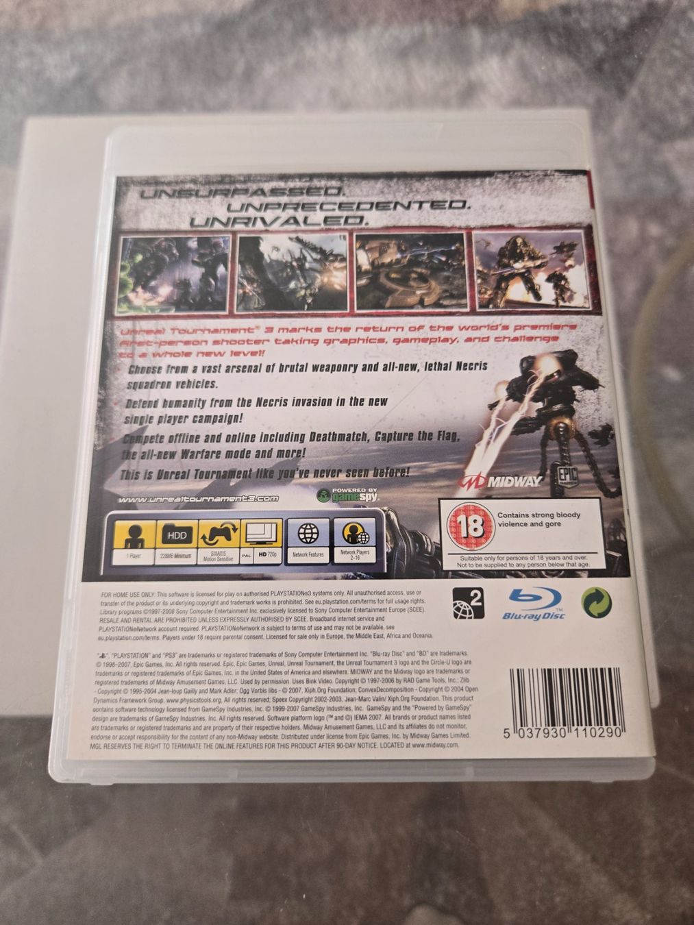 Jeux: Unreal Tournament 3 PS3 – D'occasion à Bussigny par Kfdlt 1