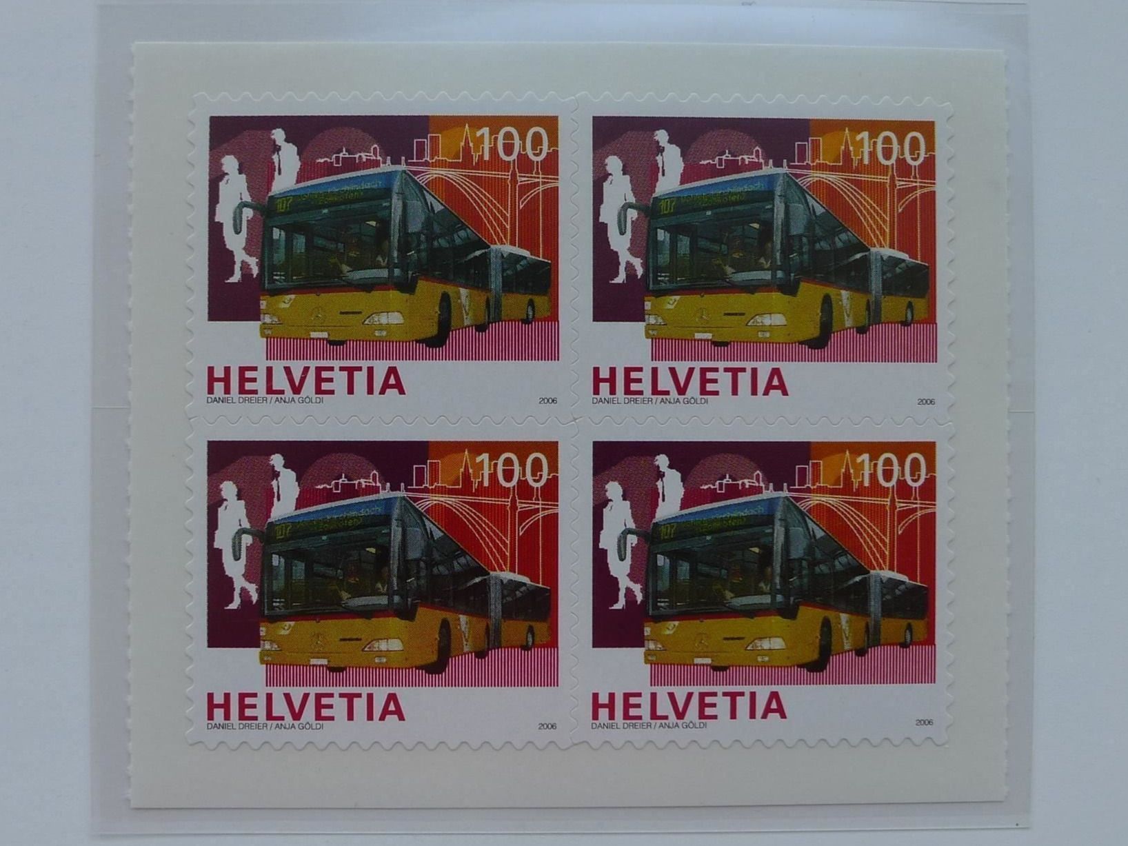 Tutti i francobolli: 2006: HEFT mit Postauto: Viererblöcken postfrisch **. – Usato da Sursee venduto da Luzernerraute 3