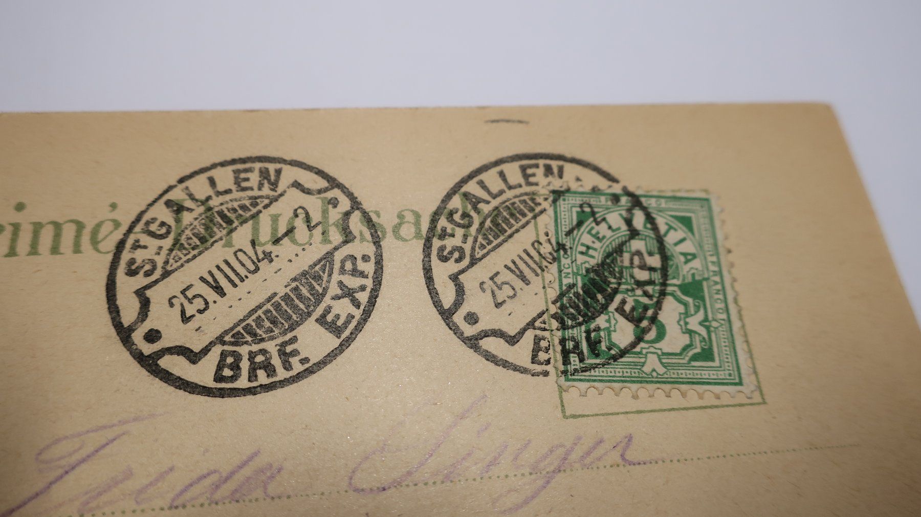 Cartoline postali: Gruss aus St. Gallen  1904 – Usato da Cormoret venduto da Pascalll2001 6