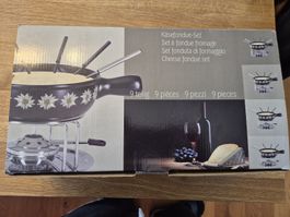 Käsefondue-Set 9-teilig Edelweiss Motiv neu in OVP