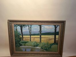 Landschaftsgemälde von 1947 Signiert E. Kläsi