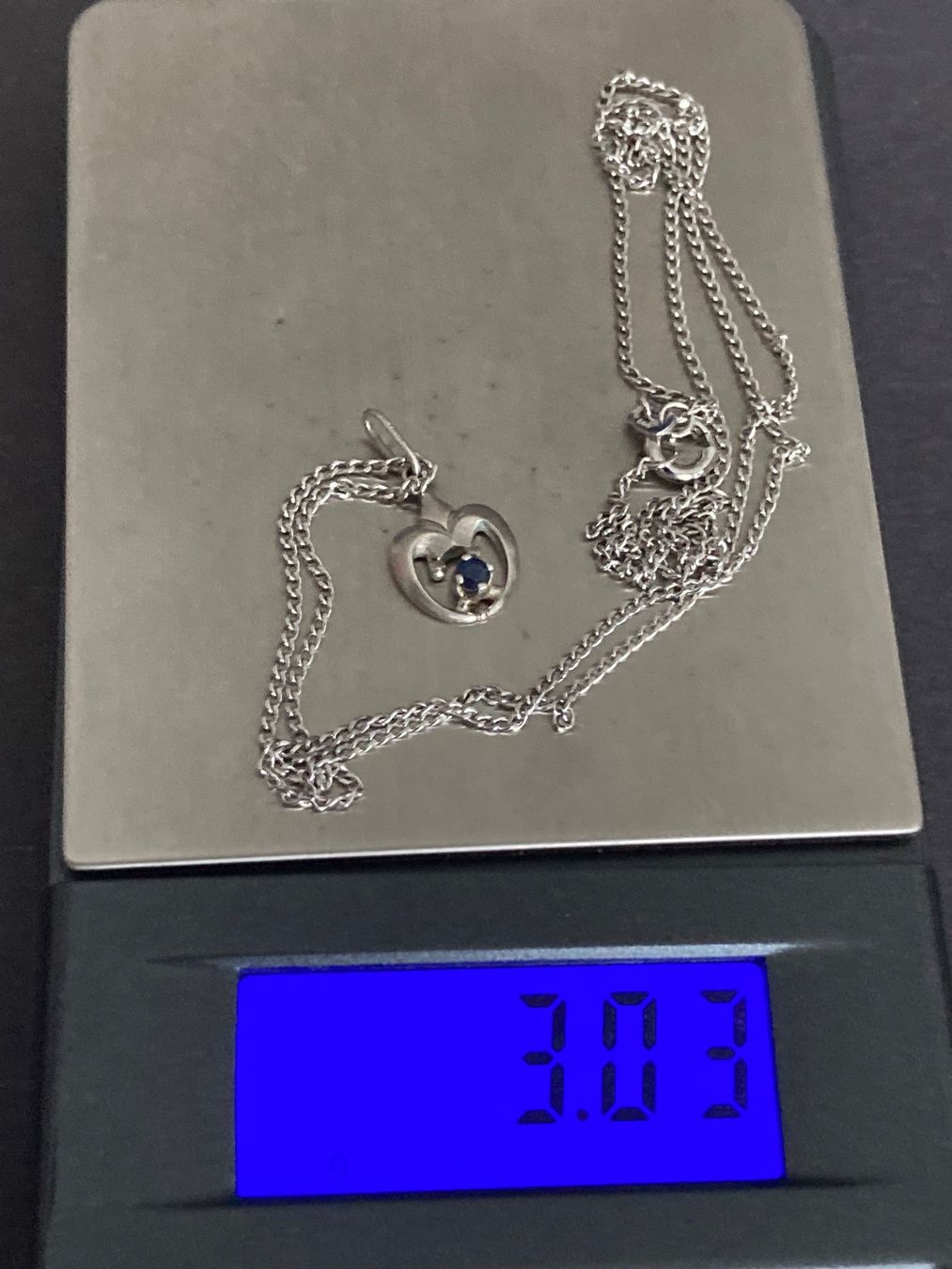 Anhänger: Stylisch Silber Anhänger mit Blauem Stein – Gebraucht aus Laufen von Futuremarket 9