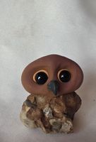 Eule Figur Naturstein Handgemacht