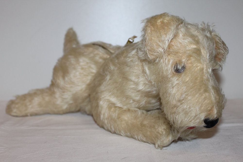 Steiff vintage Plüsch Hund mit Staufach 1