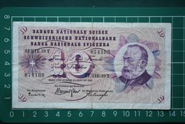 gottfried keller banknote 10 franken 1965