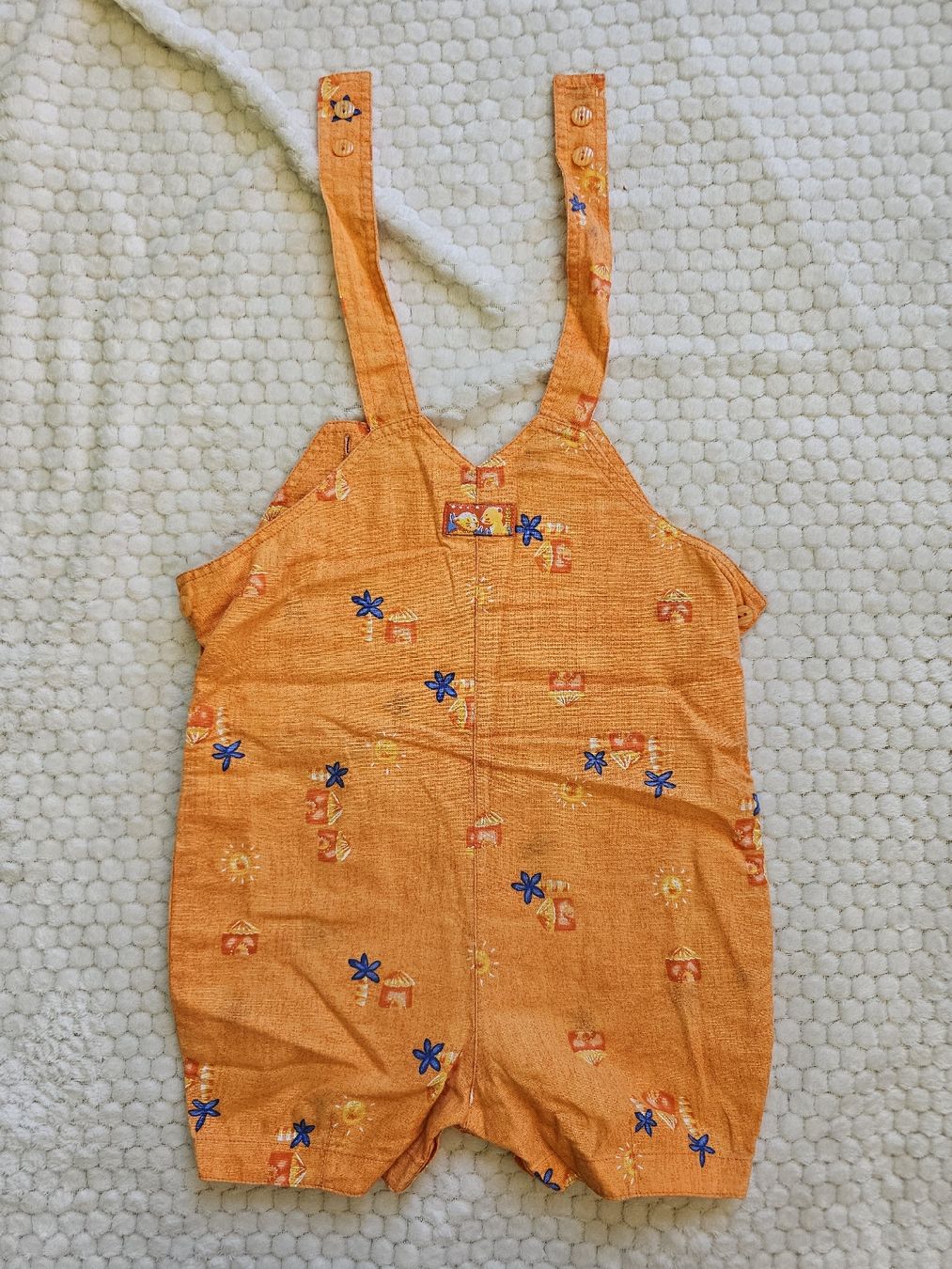 Strampler: Salopette Marèse coton orange 74 / 12 mois – Gebraucht aus Gland von Vee_0 1