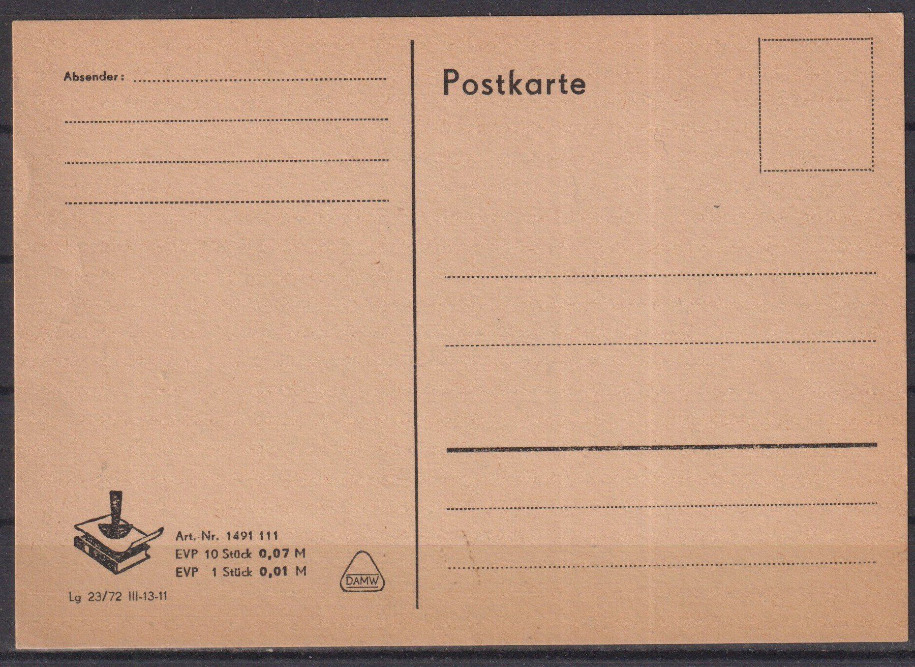 Tutti i francobolli: Q13) Postkarte, sehe Scan – Usato da Claro venduto da Chanty7