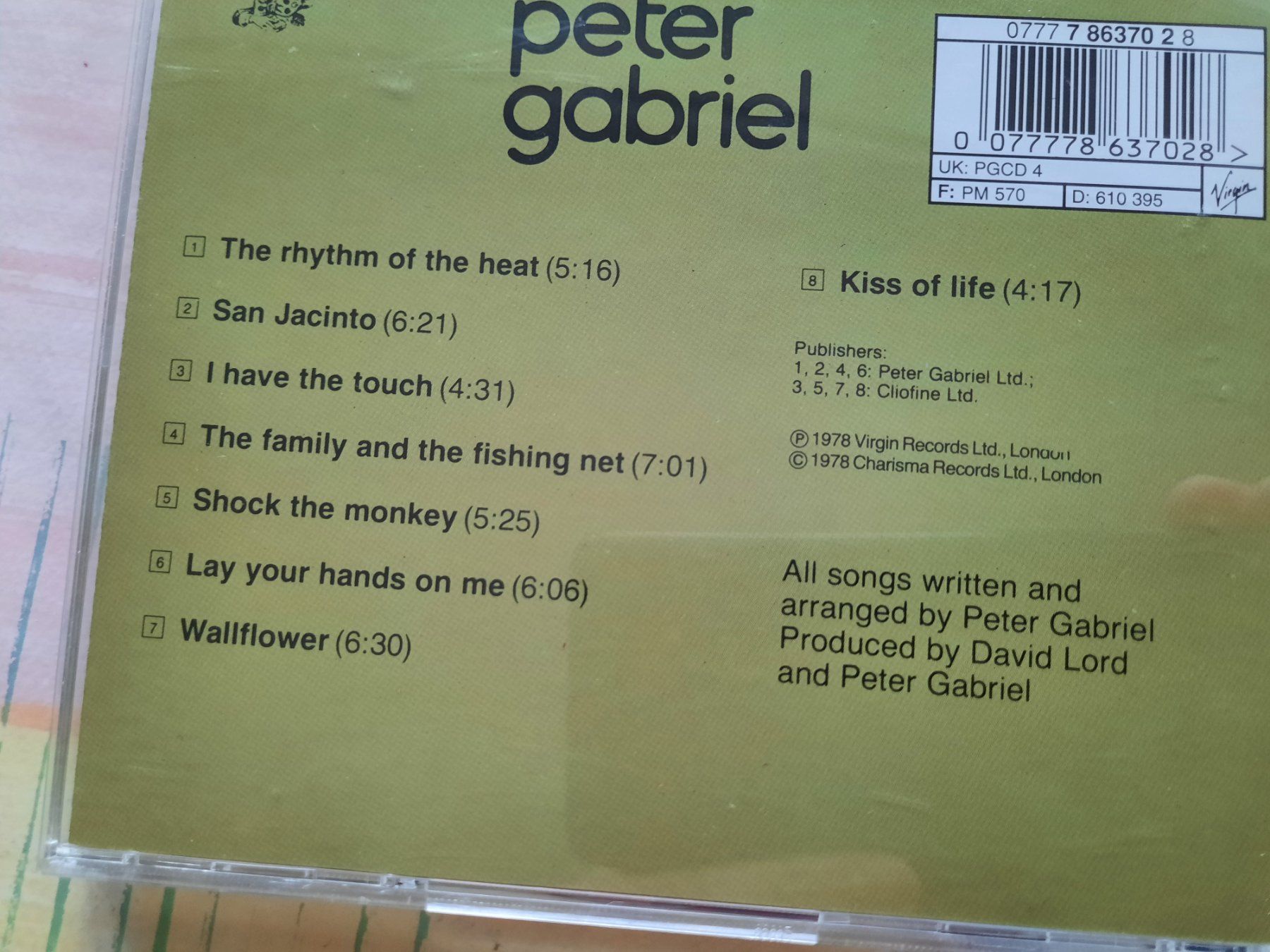 CDs: Cd Peter Gabriel - Peter Gabriel – Gebraucht aus Pully von bro_n52j 2