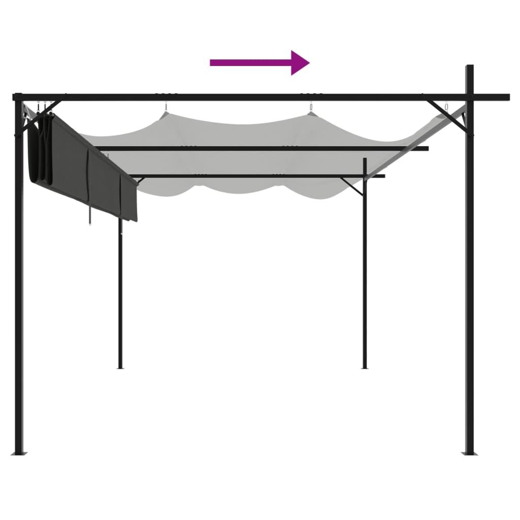 Unterstände: Pergola mit Schiebedach Anthrazit 395x292x230 cm – Neu und originalverpackt aus Bad Zurzach von .blshop.org 5
