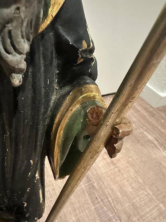 Statuette: Alte Heiligenfigur / Mönch mit Stab – Usato da Goldach venduto da Fox_Man 4