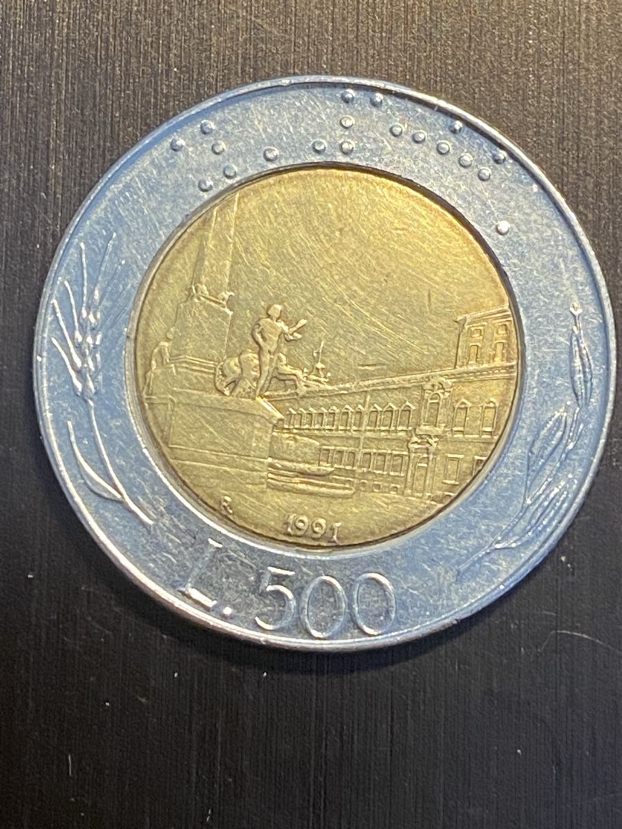 Tutti le monete: Italie, 500 Lire 1991 testa piccola – Usato da Corsier-sur-Vevey venduto da Ginoarturo