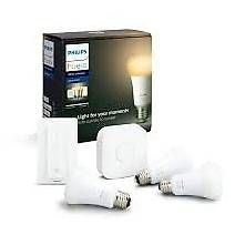 Philips Lampen: Philips Hue White Starter-Kit mit drei E27-LED-Lampen – Neu und originalverpackt aus Bergdietikon von second-live