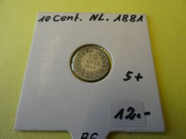 Niederlande 1881, 10 Cent - Silber