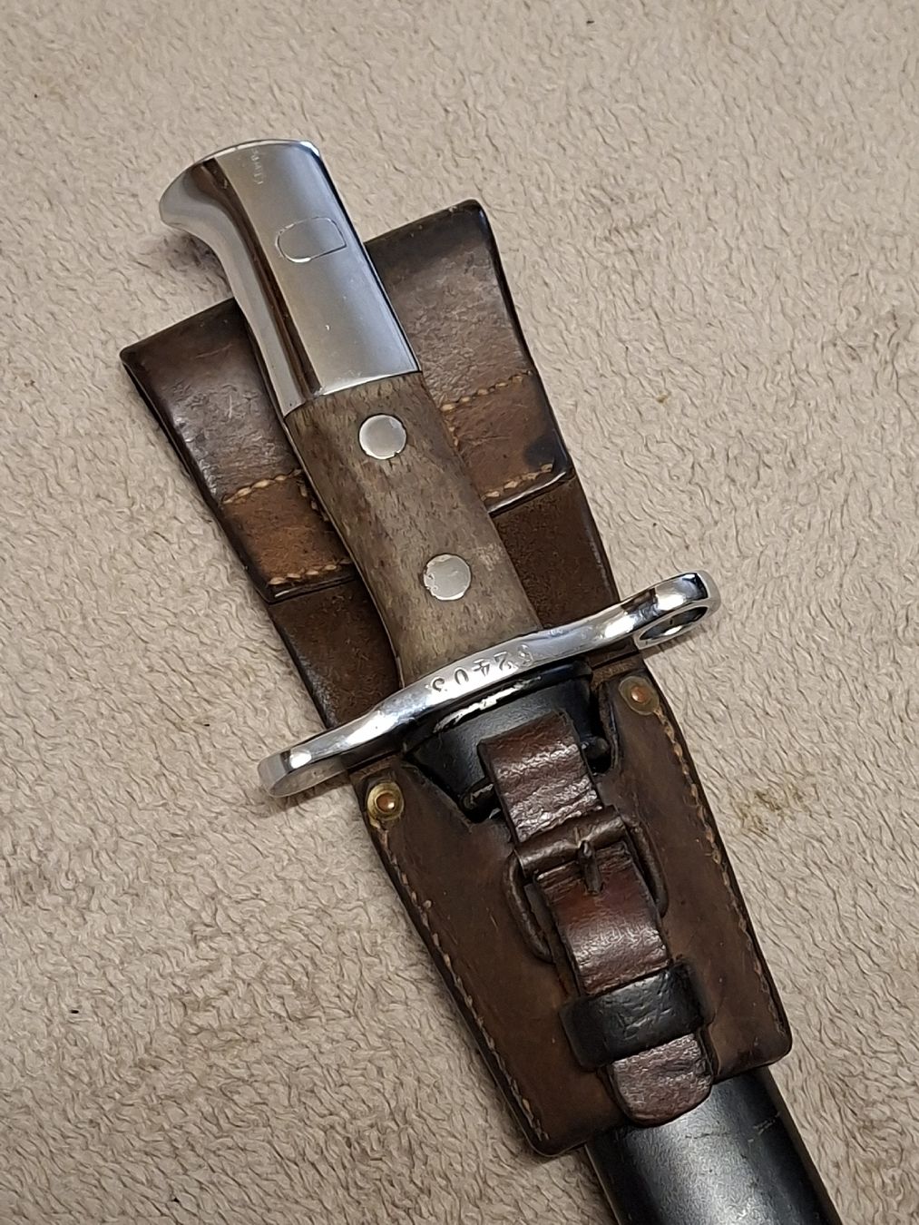 Schweizer Armee Armi bianche: Säbelbajonett M1914 mit Stahlscheide – Usato da Neuenkirch venduto da STMK21 1