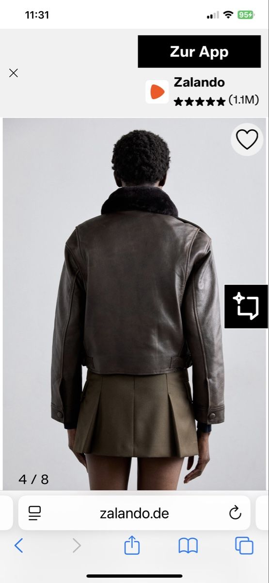 Jacken: Sandro Lederjacke Marron, Grösse 38-Special! – Gebraucht aus Rain von 11. 3
