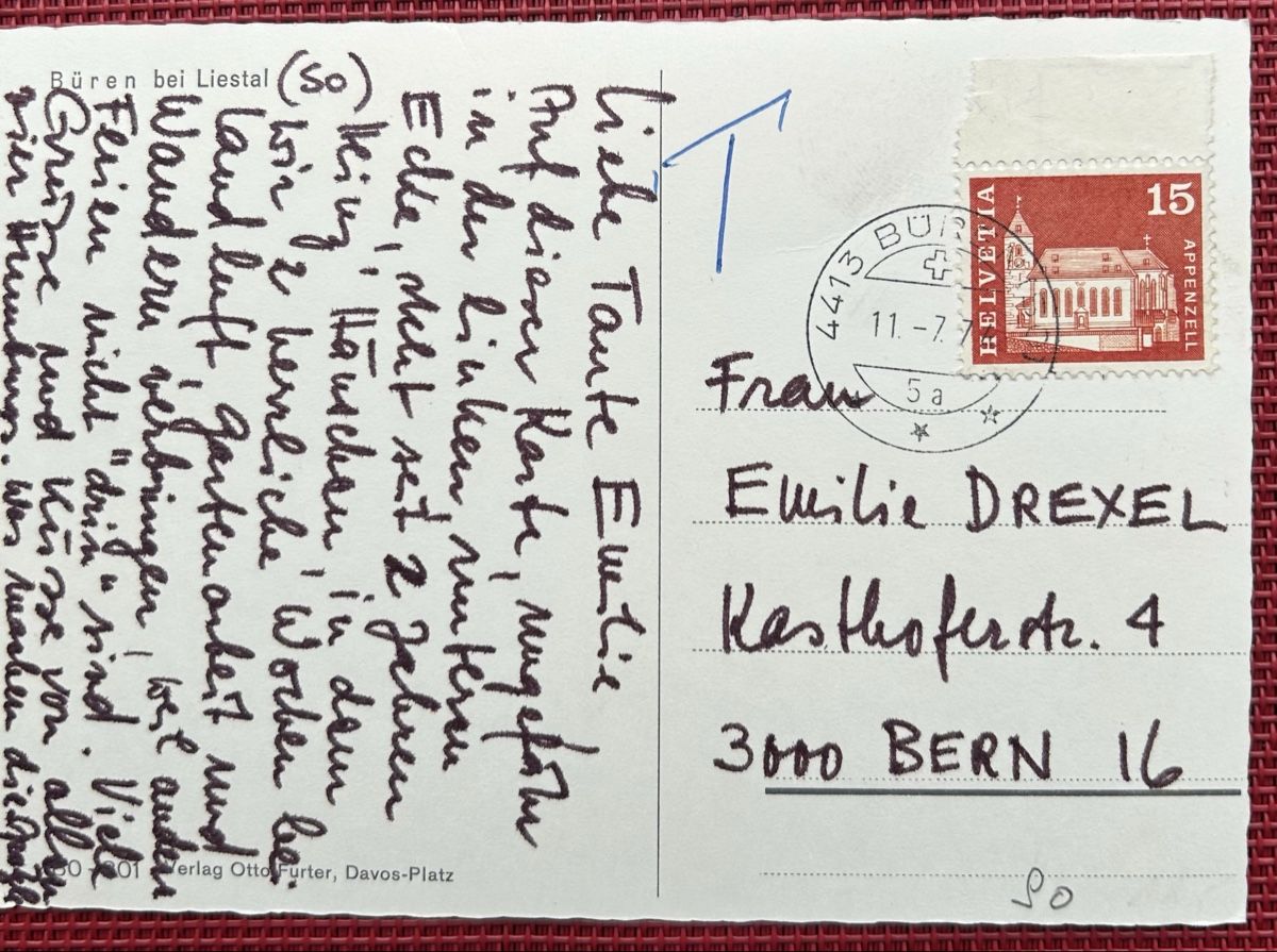 Cartoline postali: Luftaufnahme Büren bei Liestal  – Usato da Horw venduto da Tellbub 1