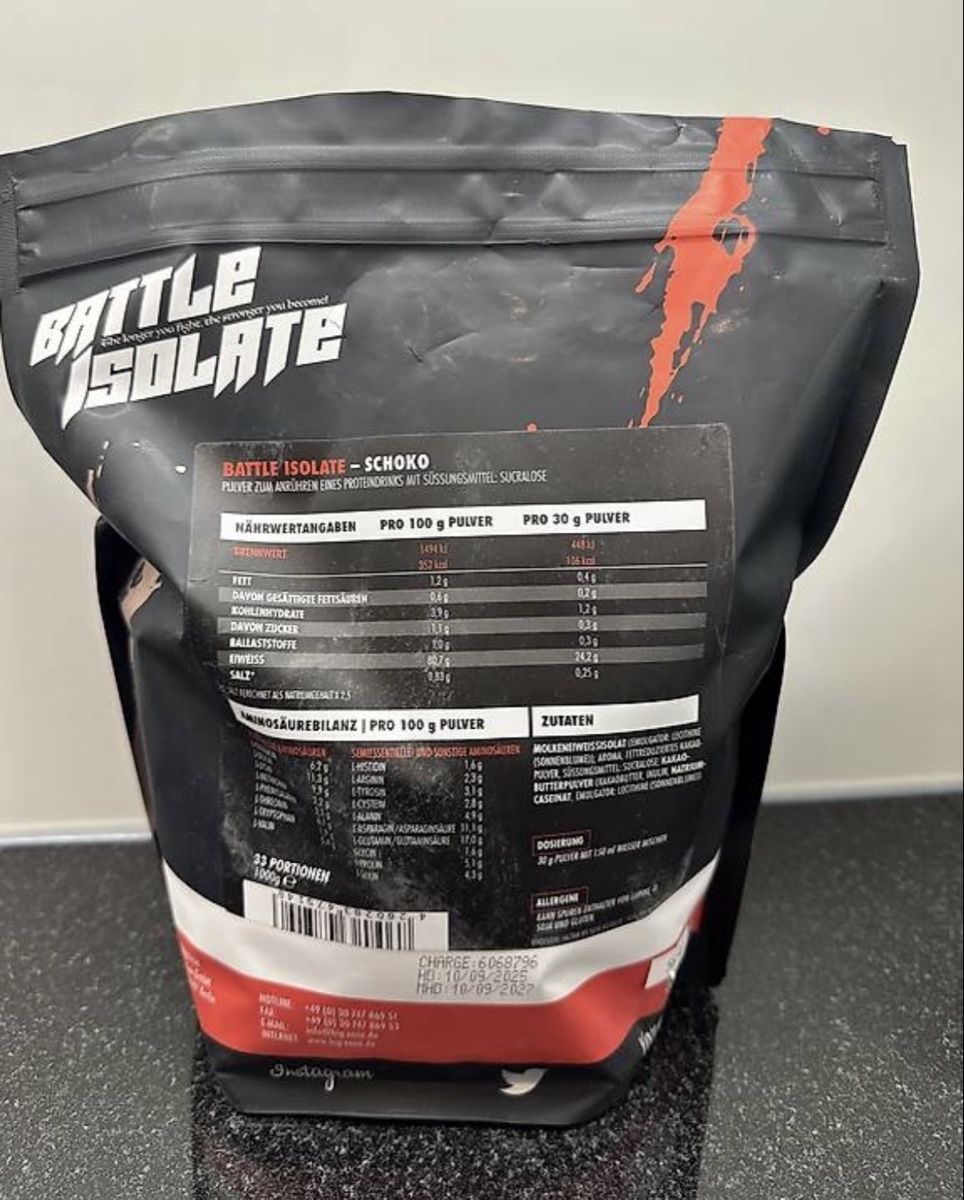 Lebensmittel & Spezialitäten: Big Zone Battle Isolate - Schoko - 1000g – Gebraucht aus Wangen SZ von Jaay_Sky 1