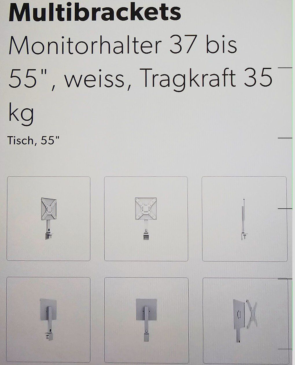 Staffa per monitor: Multibrackets Monitorhalter! – Usato da Hergiswil LU venduto da 1-2-3-D-e-i-n-s 4