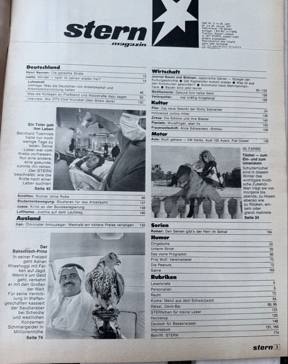 Zeitschriften & Magazine: STERN-20.Jan.1977-174S./Romy Schneider – Gebraucht aus hunzenschwil von Oldipark 3