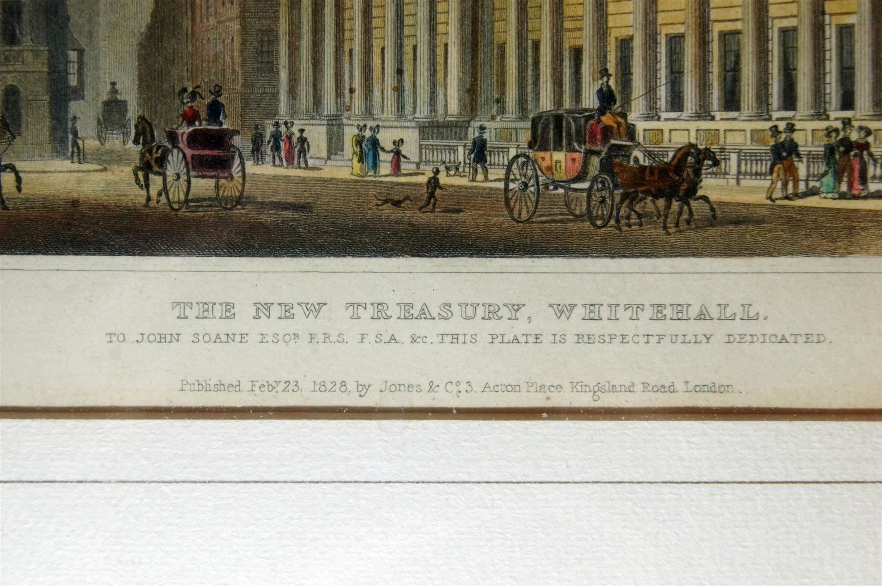 Incisioni: The New Treasury, Whitehall, London – Usato da Geroldswil venduto da ARTEFACTO 4
