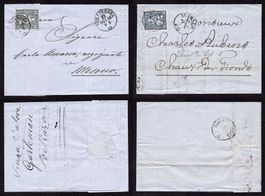 Zwei Faltbriefe mit Inhalt 1863/1866