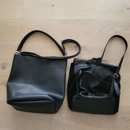 2 modische, schwarze Handtaschen im Set, Top Zustand!