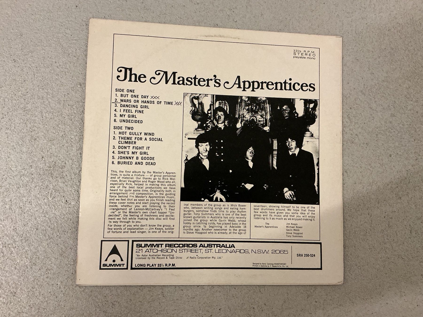 Dischi in vinile: The Masters Apprentices LP – Usato da Winterthur venduto da Tumko-Vinyl 2