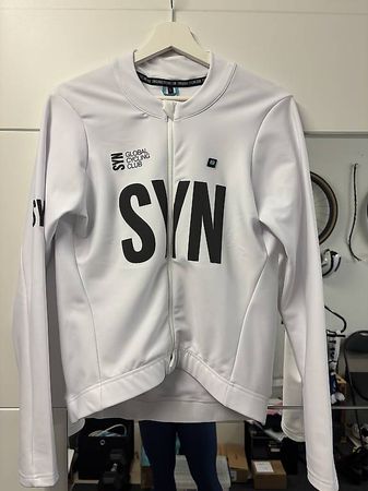 Biehler SYN MEN'S THERMAL RAIN LS JERSEY WHITE