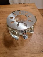 Glas Fondue Rechaud mit Brenner Glasi Hergiswil neu