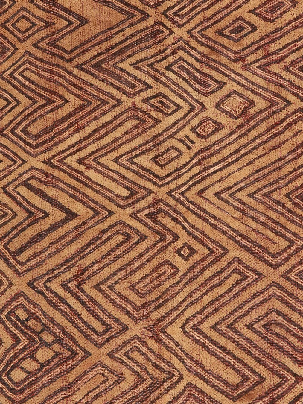Tessuti: Raphia-Plüschgewebe, "Velours du Kasaï", Afrikanische Kunst – Usato da Basel venduto da MatthiDo