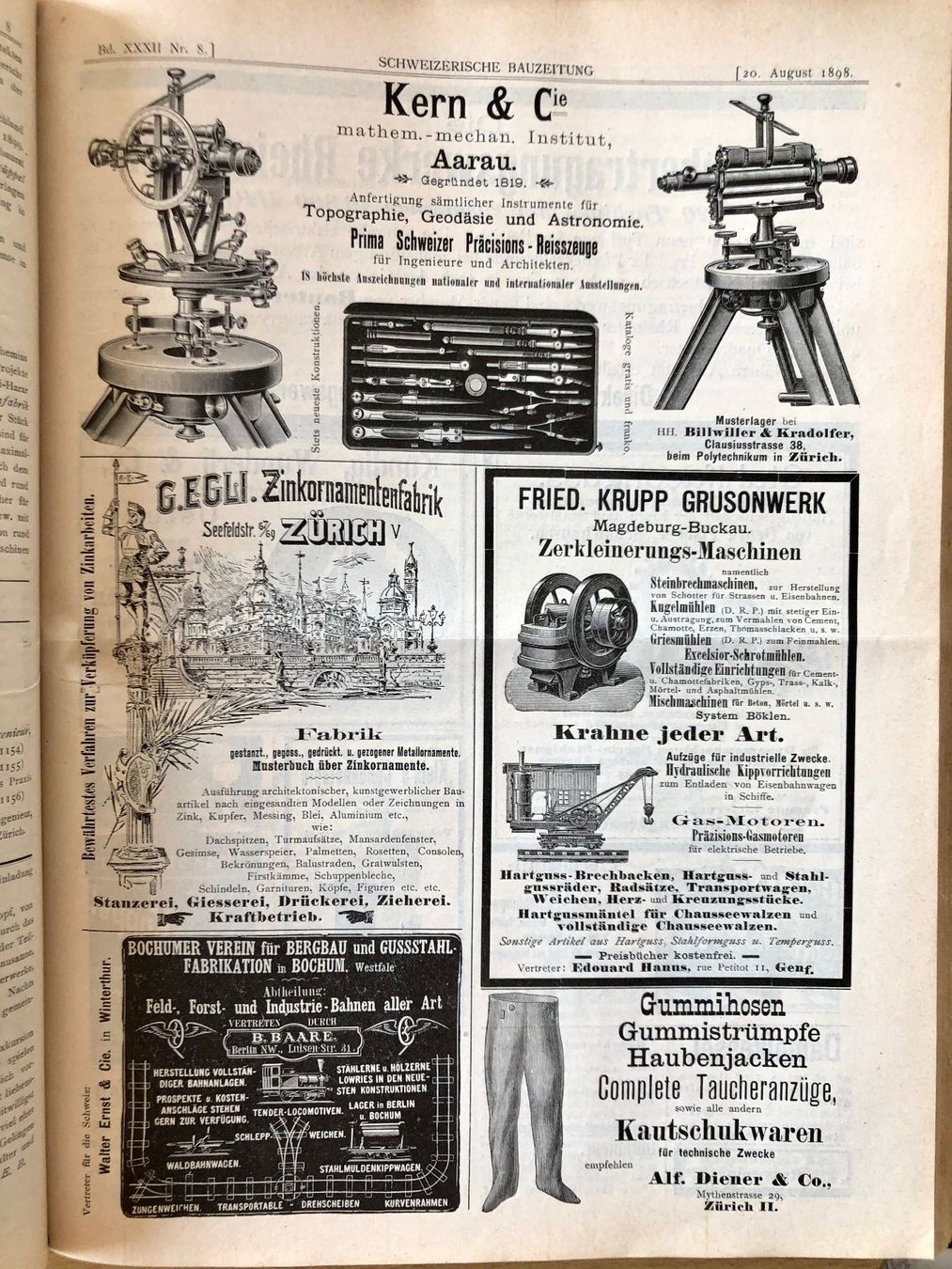 Bücher: Schweizerische Bauzeitschrift 1898 – Gebraucht aus Burgdorf von Attalos 7