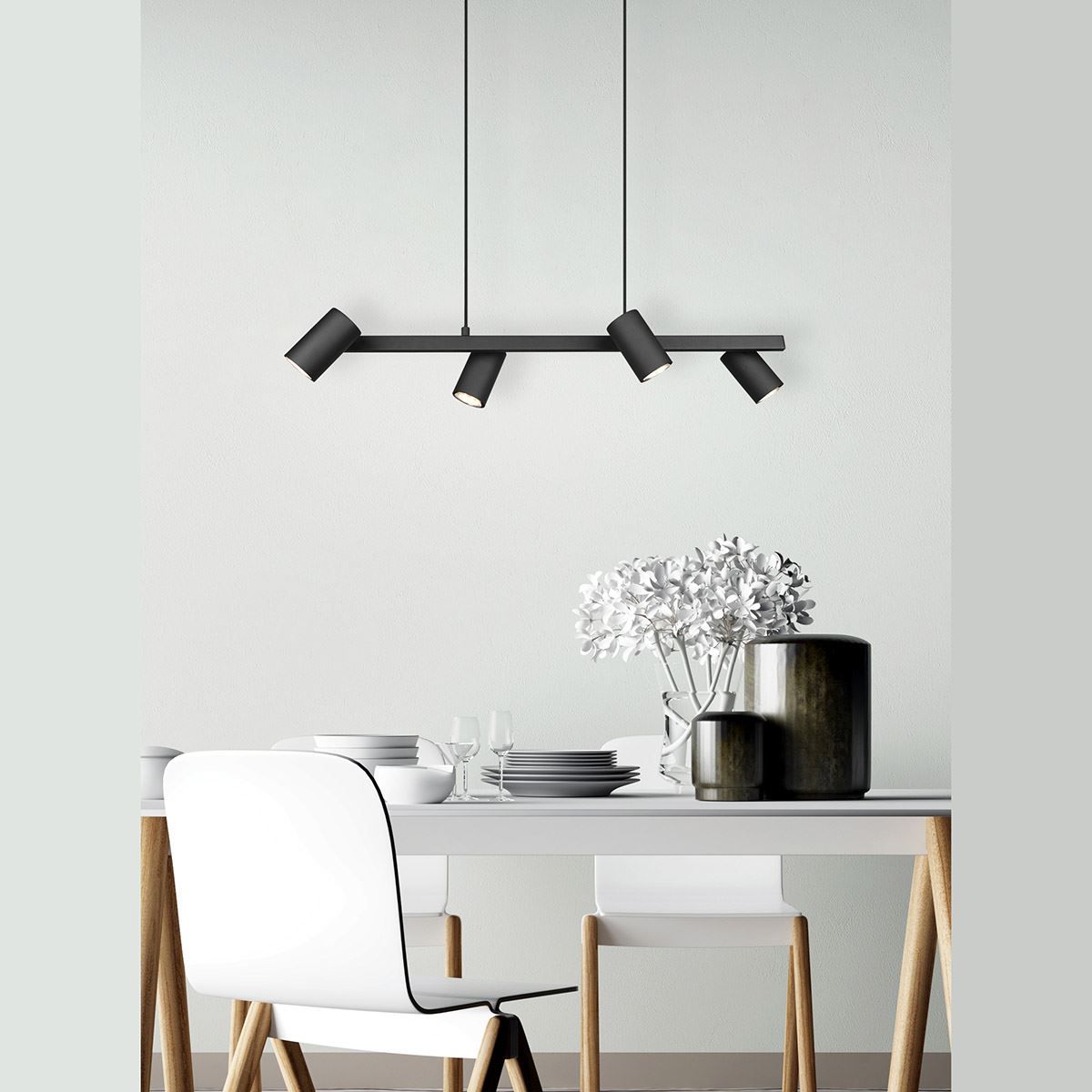 Lampadari & plafoniere: Pendelleuchte, 4 Spots, Schwarz , IP20 – Nuovo (secondo la descrizione) da Kreuzlingen venduto da Smart-Light 1