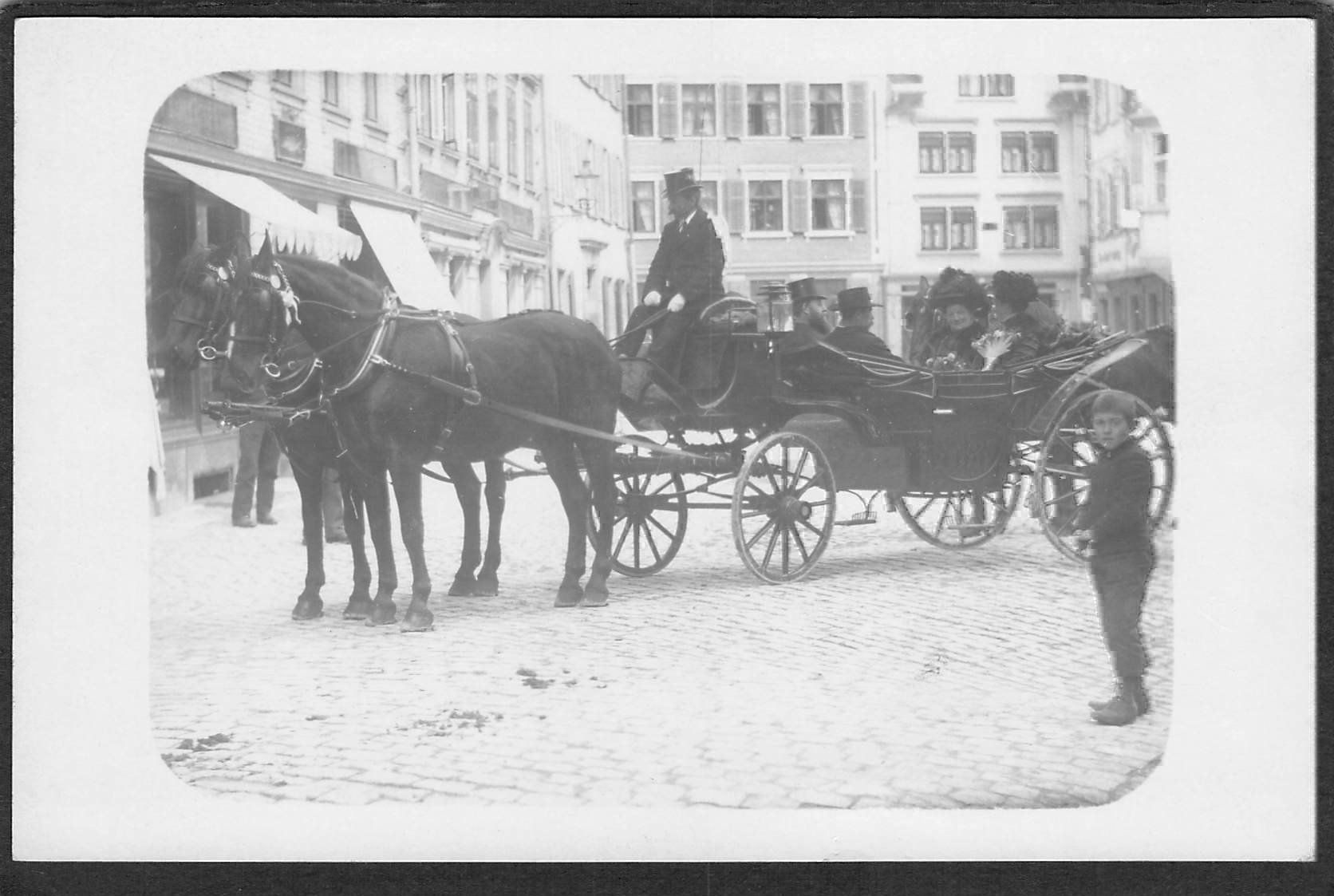 Cartoline postali: -Echtfoto Kutsche , Zürich ? – Usato da Reichenburg venduto da Pipo-67