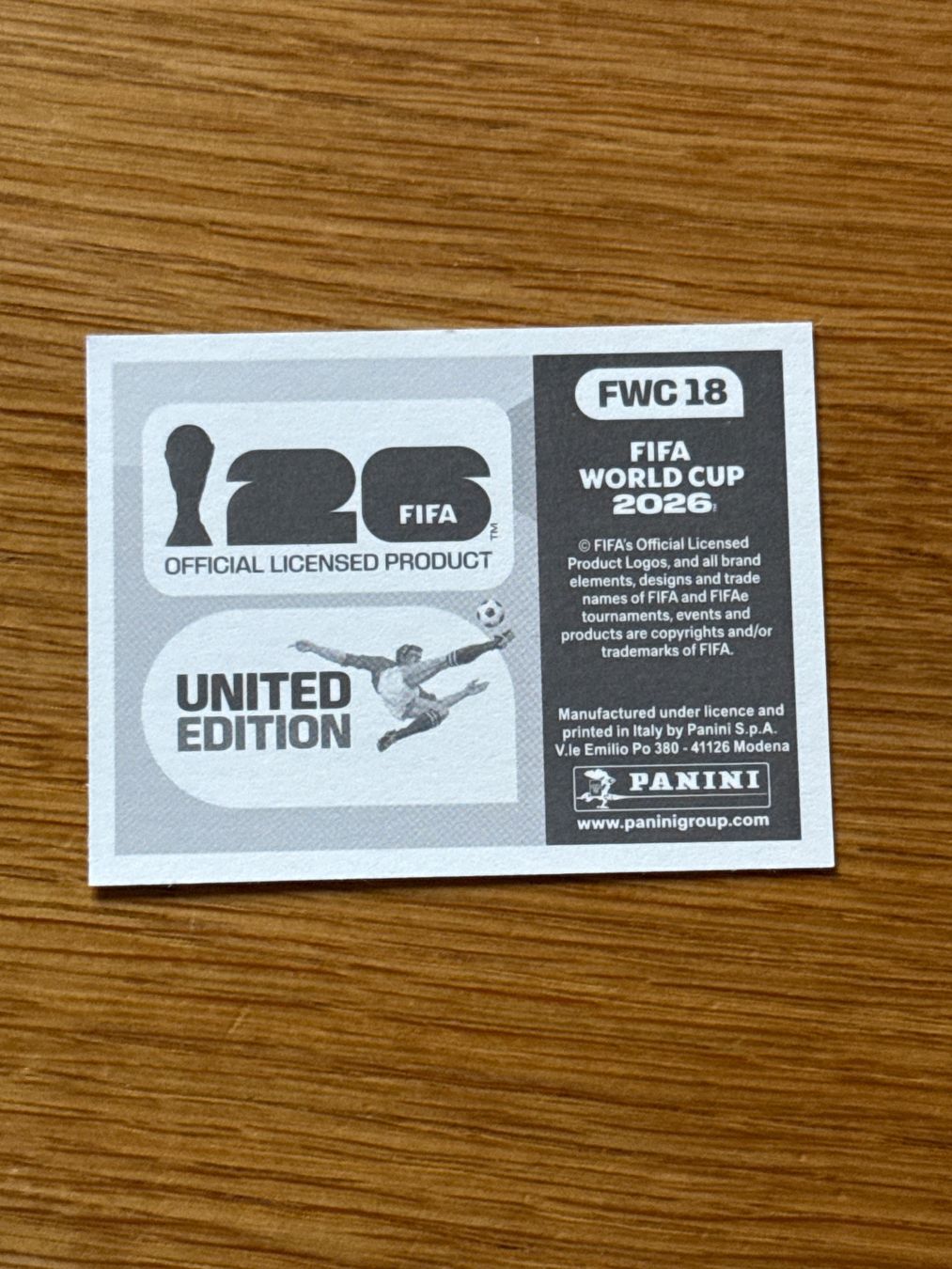 Panini Sammelbilder & Trading cards: PANINI WM 2026 FWC 18 – Neu (gemäss Beschreibung) aus Ulisbach von PET-030 1
