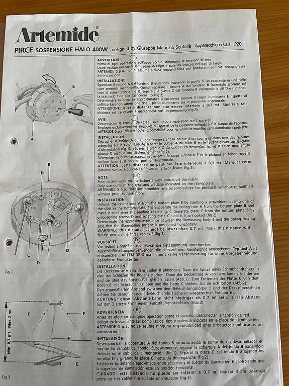 Lampadari & plafoniere: Deckenleuchte Ardemide  Lampada da soffitto Ardemide – Usato da Giubiasco venduto da erm_ngb5