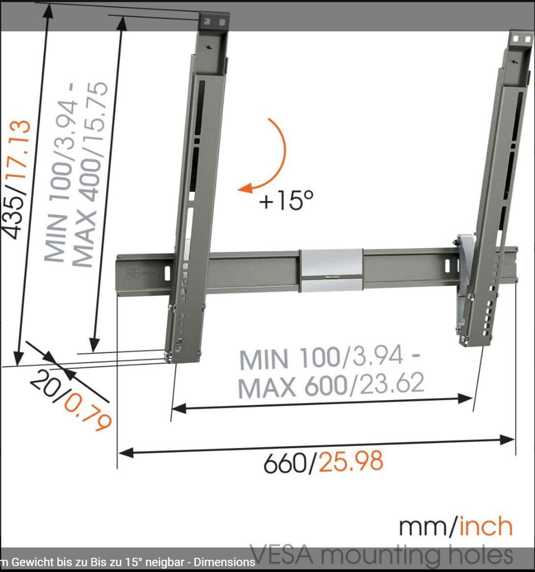 Wandhalterungen: Neigbare Vogels Thin 315 Wandhalterung bis 65" Flat-TV – Gebraucht aus Meggen von dakima 1
