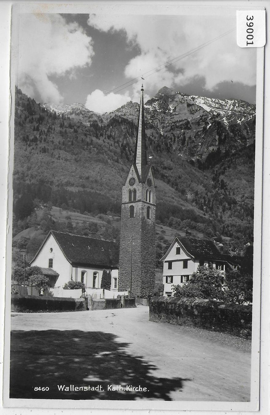 Cartoline postali: Wallenstadt - Kath. Kirche – Usato da Ettingen venduto da Kartenplanet