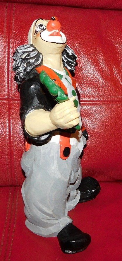 Figuren: Glücksbringer Gilde-Clown, H 32 cm, Handmade, – Gebraucht aus Villnachern von Schnugelchen 1