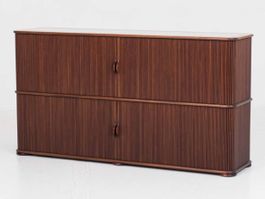 Röthlisberger Rollladen-Schrank 2 von Haussmann in Mahagoni