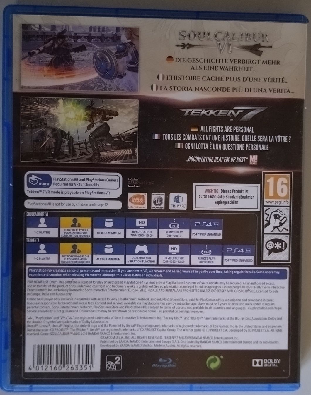 Sony Giochi: Soul Calibur / Tekken 7 PS4 – Usato da Kreuzlingen venduto da Karakan2412 1