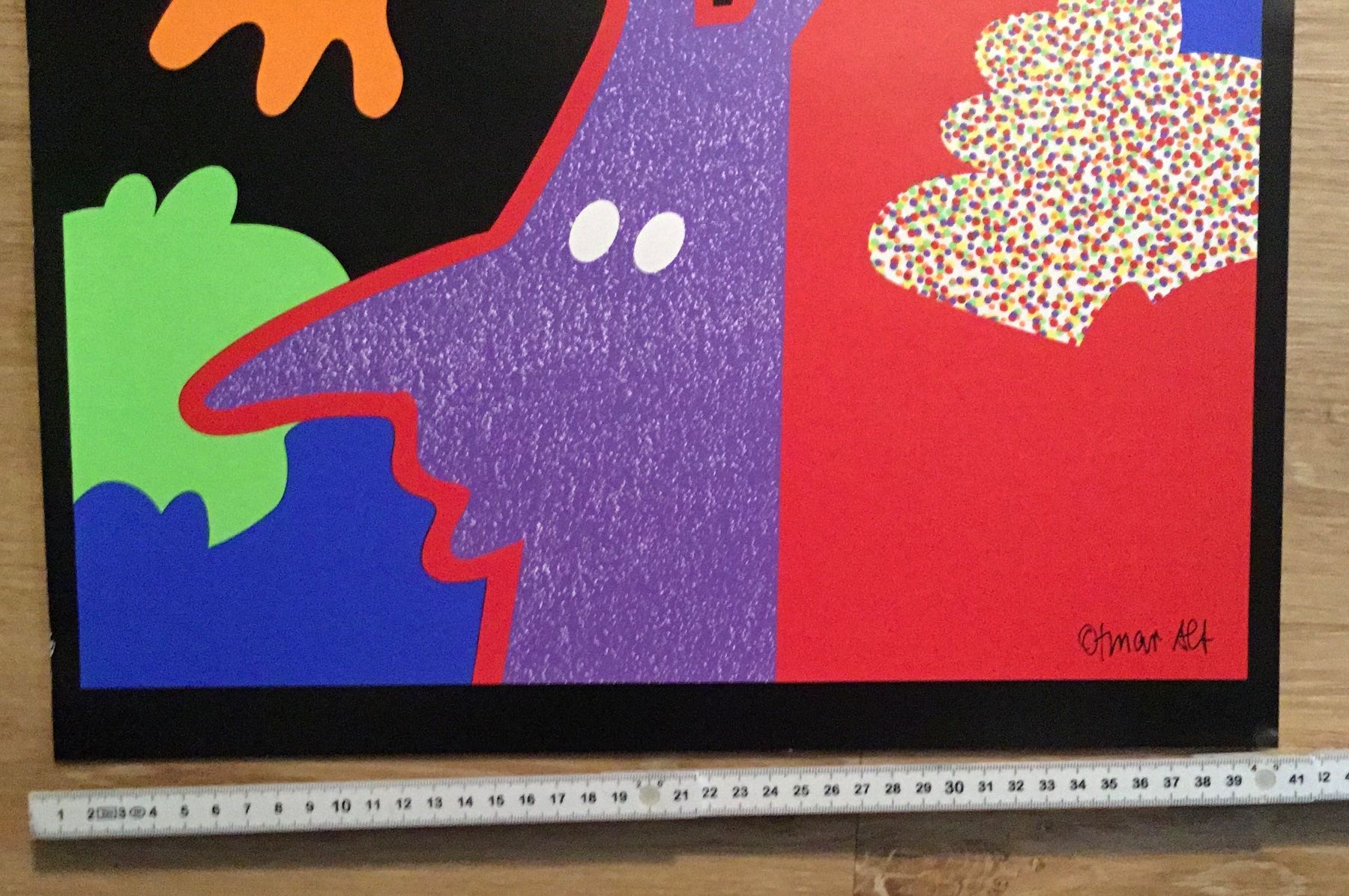 Poster & Bilder: Moderne Kunst Siebdruck von Otmar Alt 1976 – Gebraucht aus Schlieren von Jeajet 2