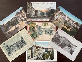 ST. GALLEN Marktplatz belebt, Tram / Strassenbahn, 7 AK