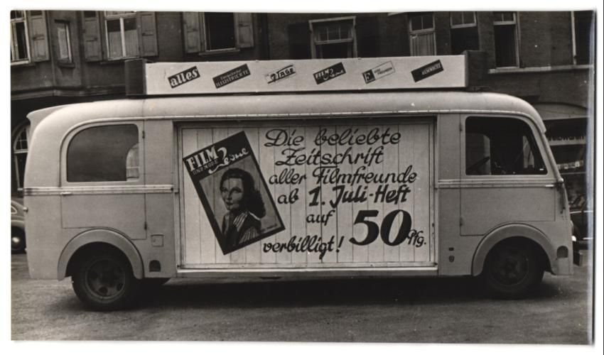 Fotografie & Manifesti: Fotografie Otto Matz, Rastatt, Werbe-Bus – Usato da Berlin venduto da bartko-reher